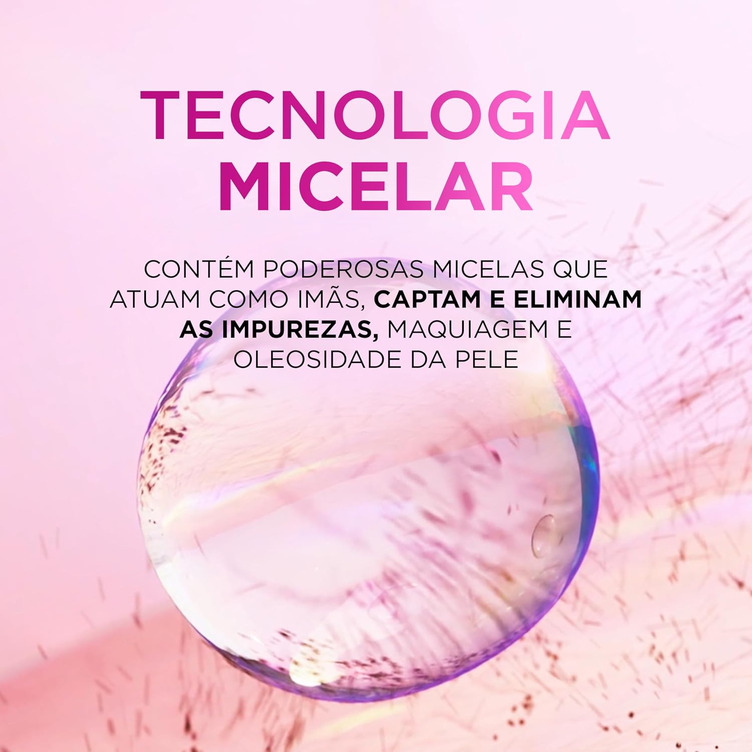 Serve para reforçar pontos como 5 em 1, sem enxágue e uso em rosto/olhos/lábios.