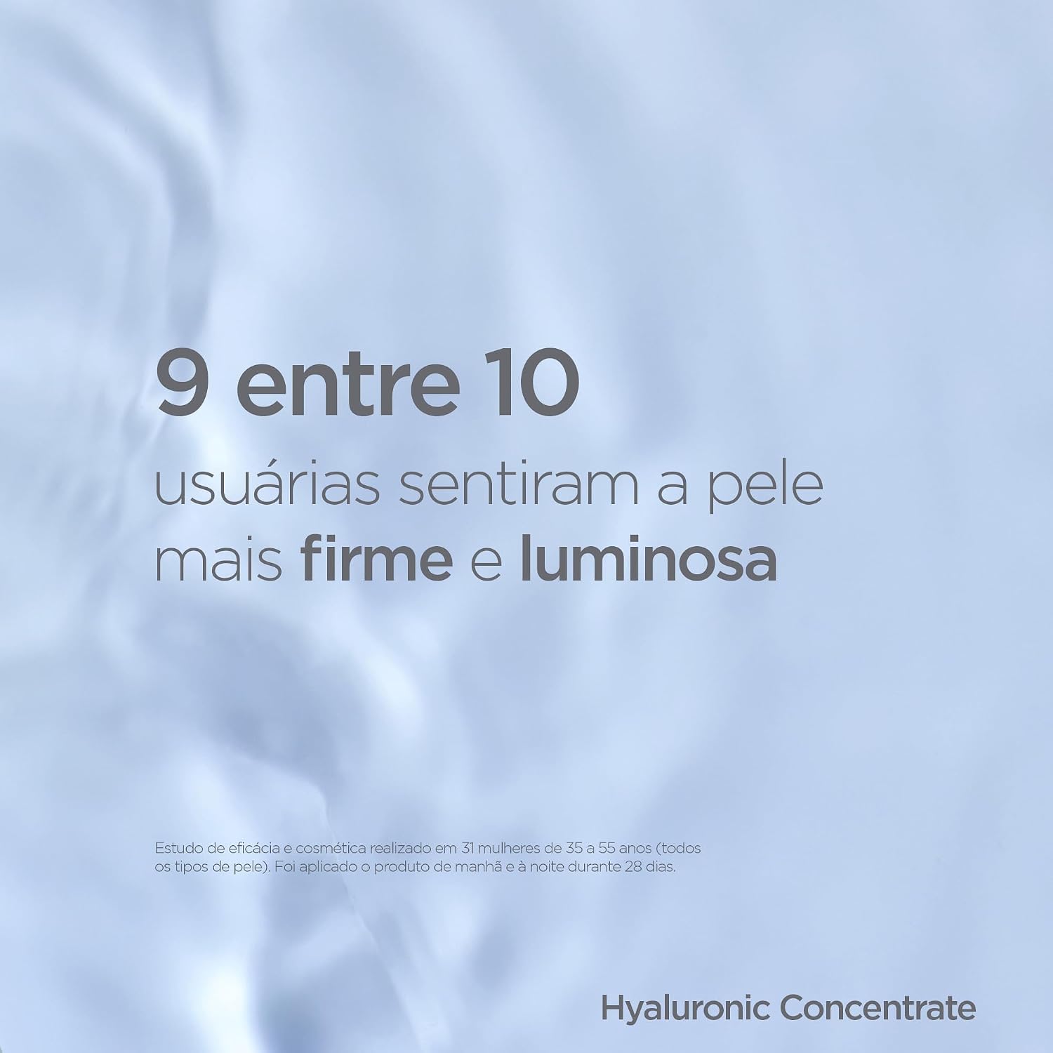 Reforça promessas principais como hidratação, redução de linhas e efeito redensificador.