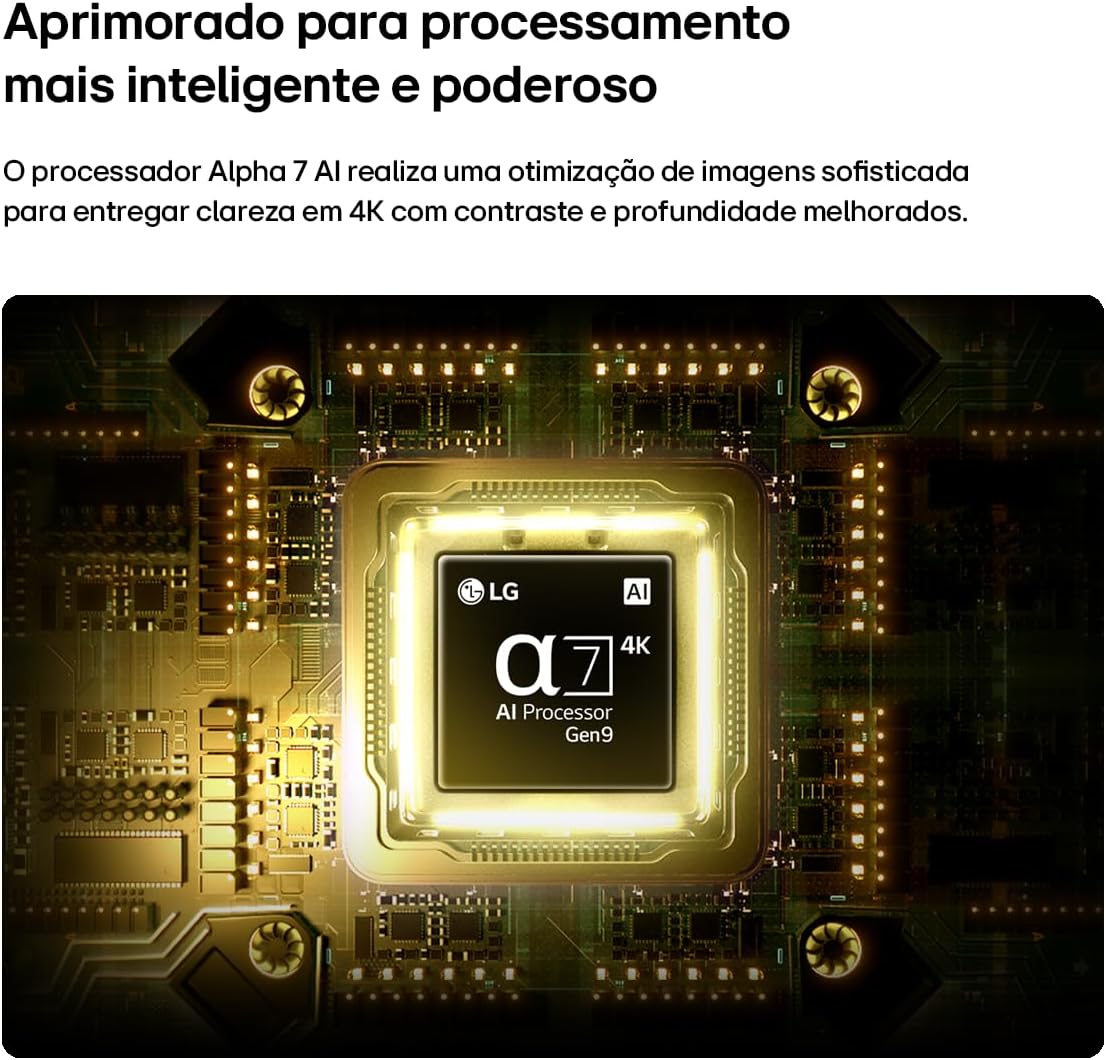 Ajuda a mostrar o design físico e como a TV deve ficar instalada em rack ou suporte de parede.