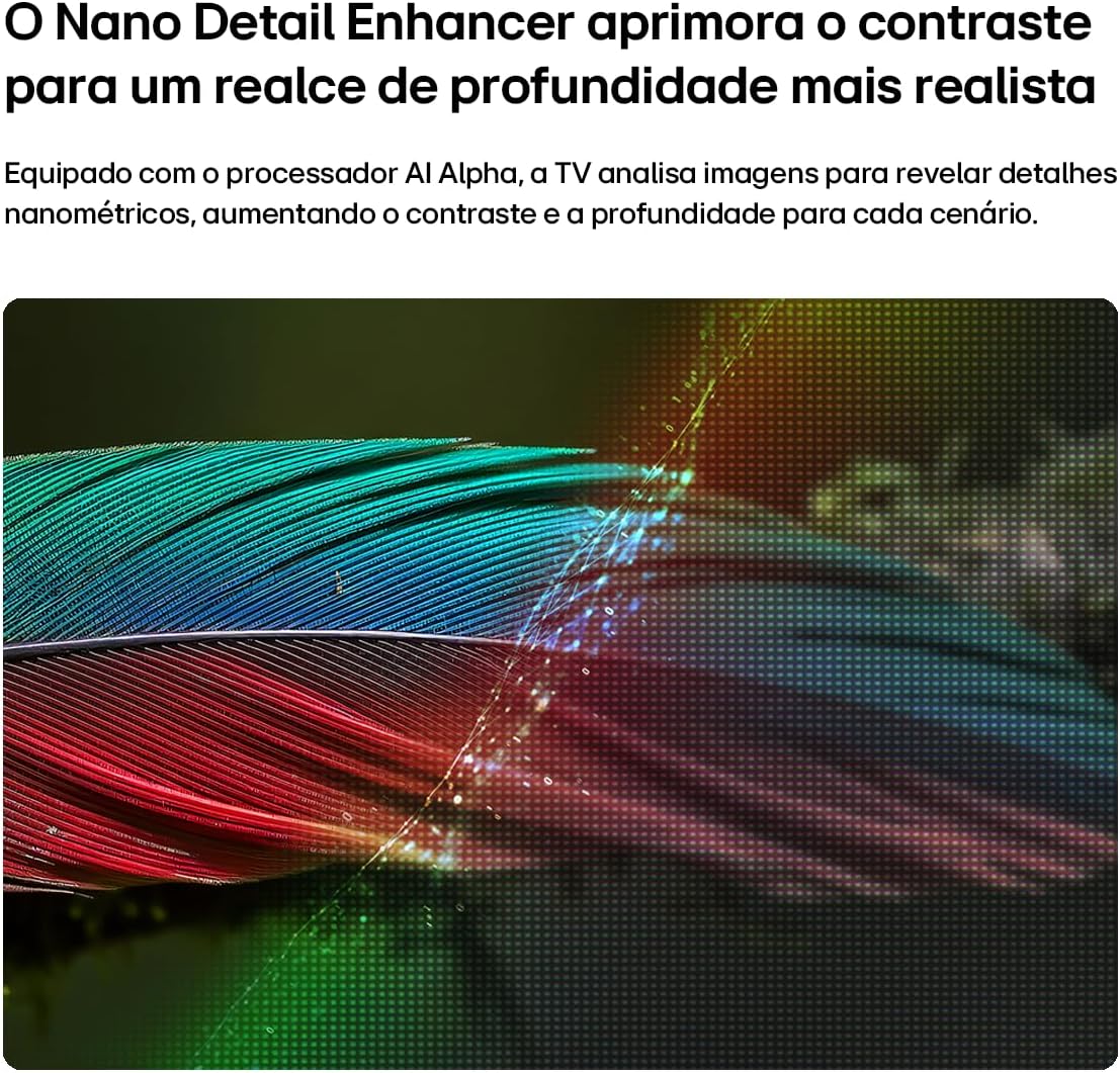 Serve para enfatizar algum diferencial funcional, como sistema smart, imagem ou conectividade.