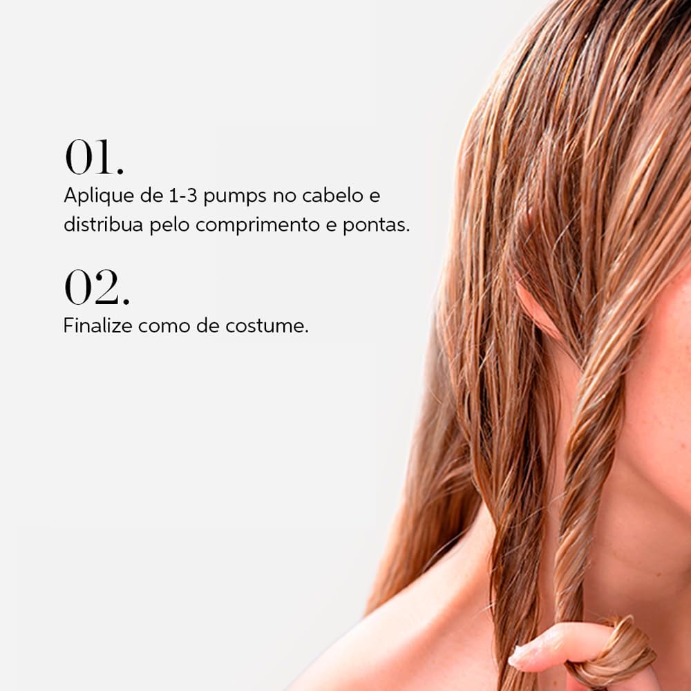 Conecta o óleo ao resultado esperado no cabelo, com apelo mais aspiracional.