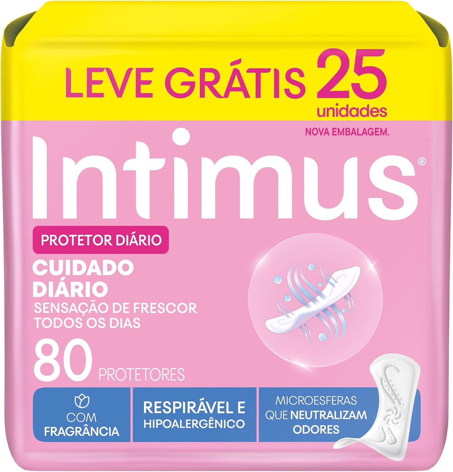 Protetor Diário Intimus® Cuidado Diário - 80 Un