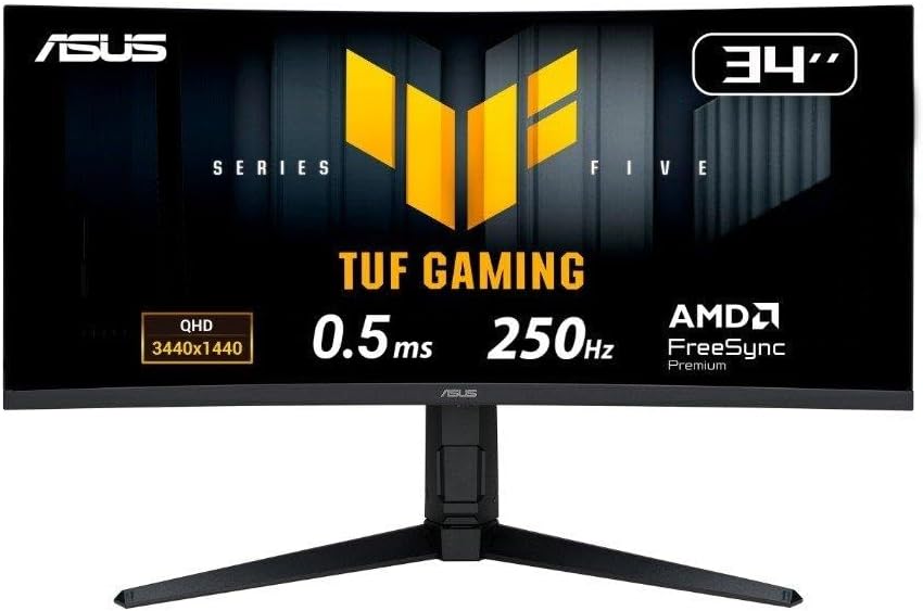 Apresenta o design geral, o formato curvo e o posicionamento do produto como monitor gamer ultrawide principal da linha.