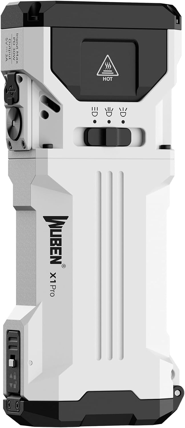 Wuben X1Pro Lanterna Recarregável Super Brilhante de 12.300 Lúmens