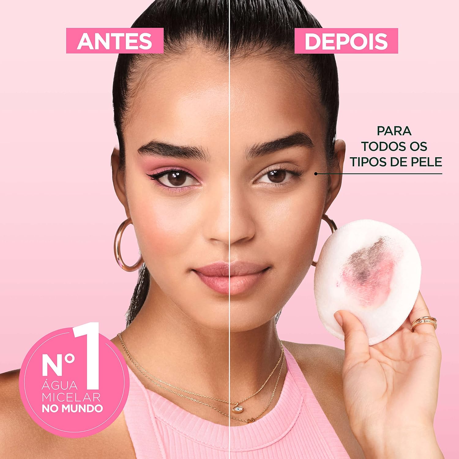 Tecnologia micelar e combinação entre remoção de impurezas e cuidado com a pele.