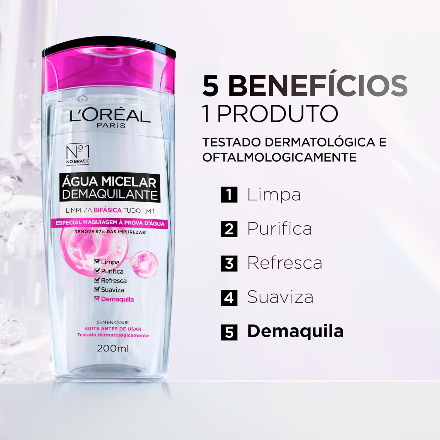 Ajuda a destacar os benefícios prometidos e a proposta de uso diário.