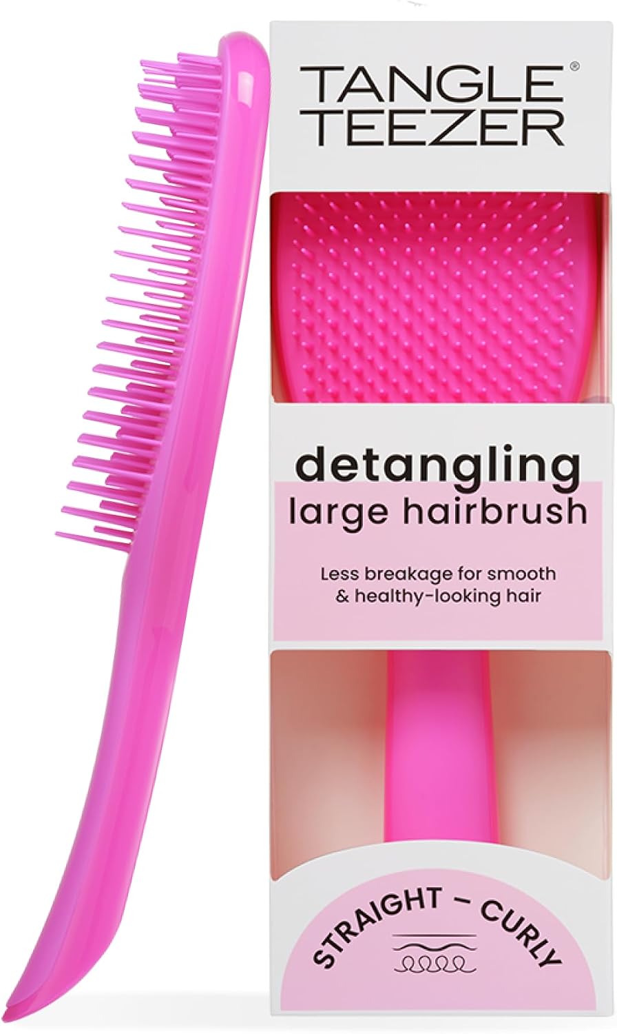 Apresenta a identidade visual do produto, o formato Large e a cor Runway Pink, úteis para reconhecimento imediato na decisão de compra.