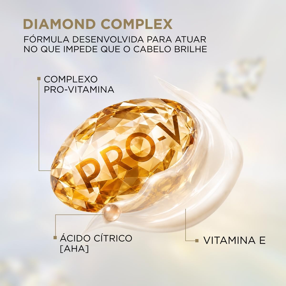 Destaca dados informativos do frasco, ingredientes e alegações de uso.