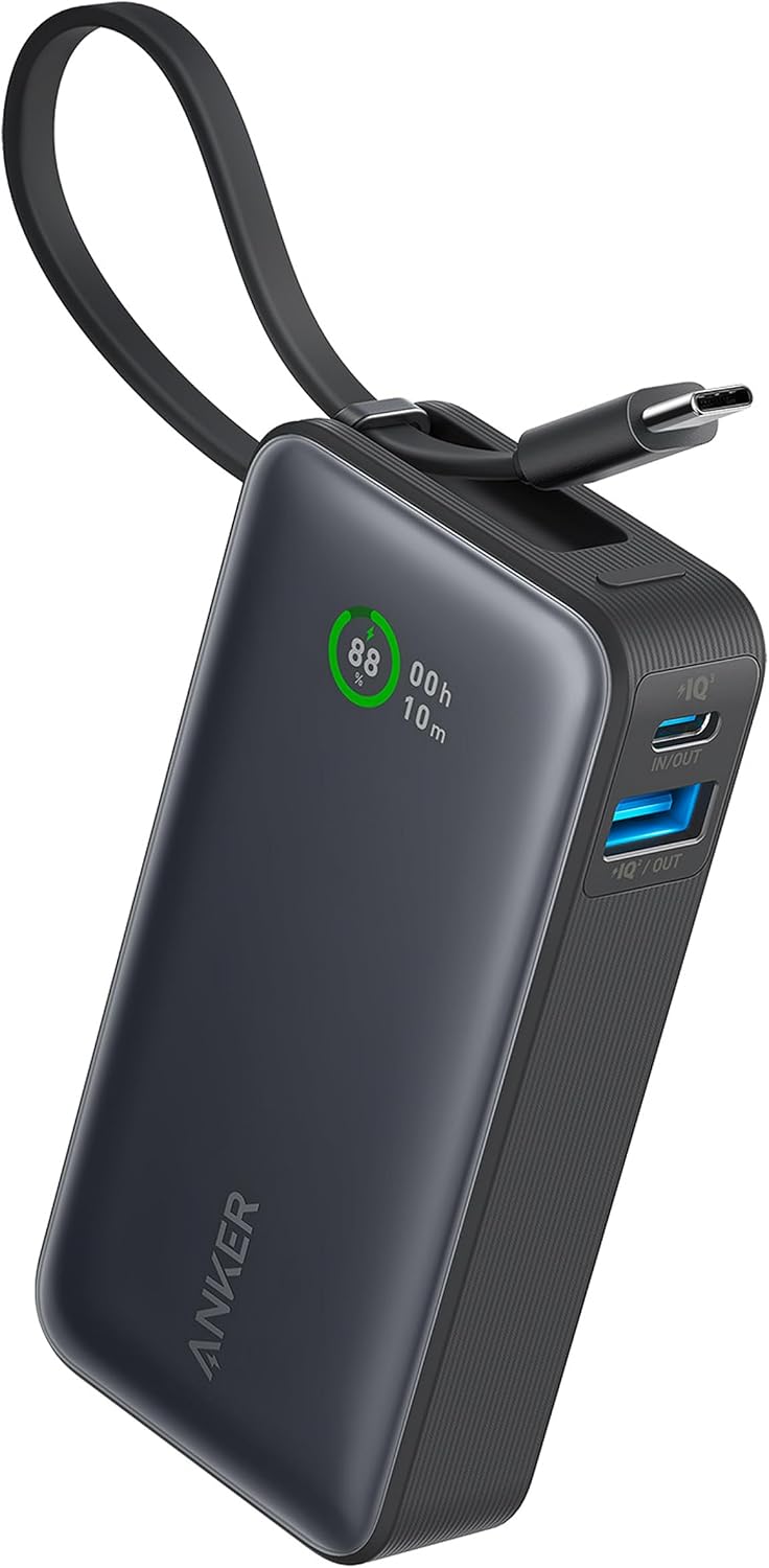 Anker Nano Power Bank 10000Mah, Carregador Portátil Até 30W