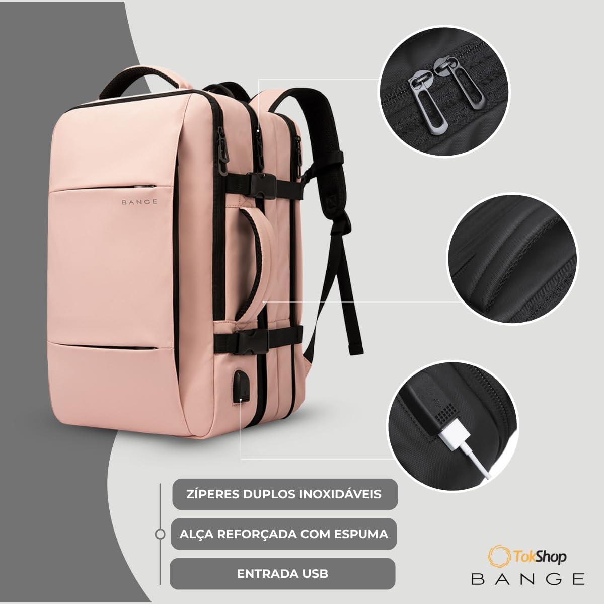 Ajuda a comunicar como a mochila se comporta no dia a dia e em ambientes urbanos.