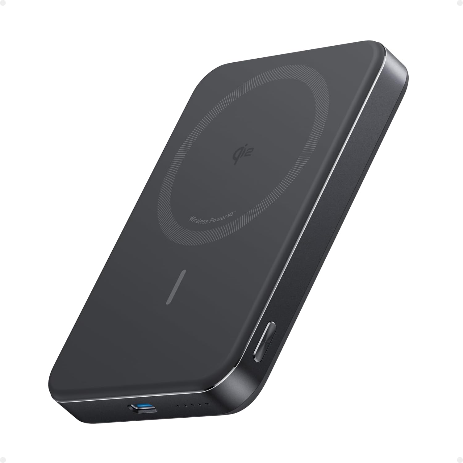 Anker Maggo Power Bank,Carregador Portátil Ultra Fino Por Indução 10.000Mah