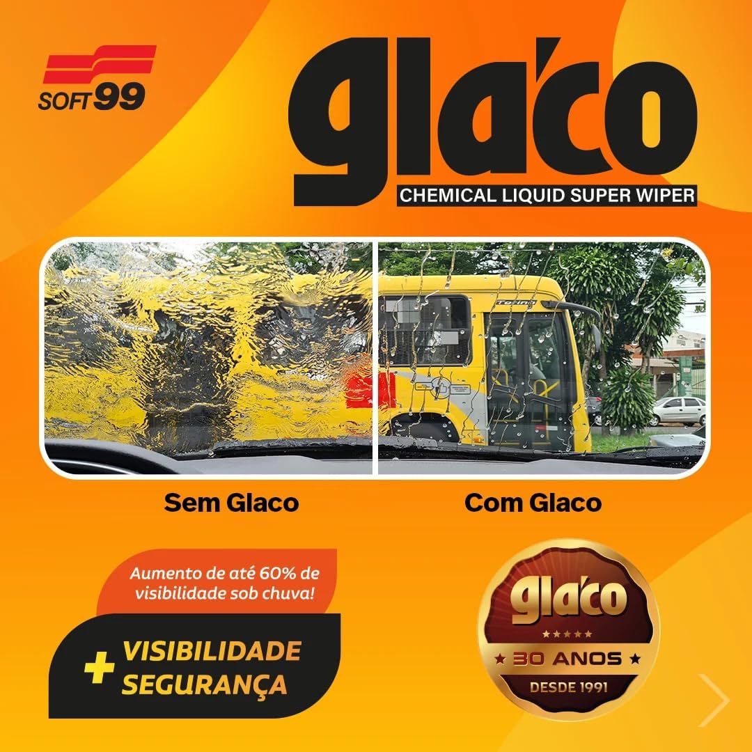 Destaca atributos importantes como aplicação automotiva, proteção do vidro e proposta de repelência à água.