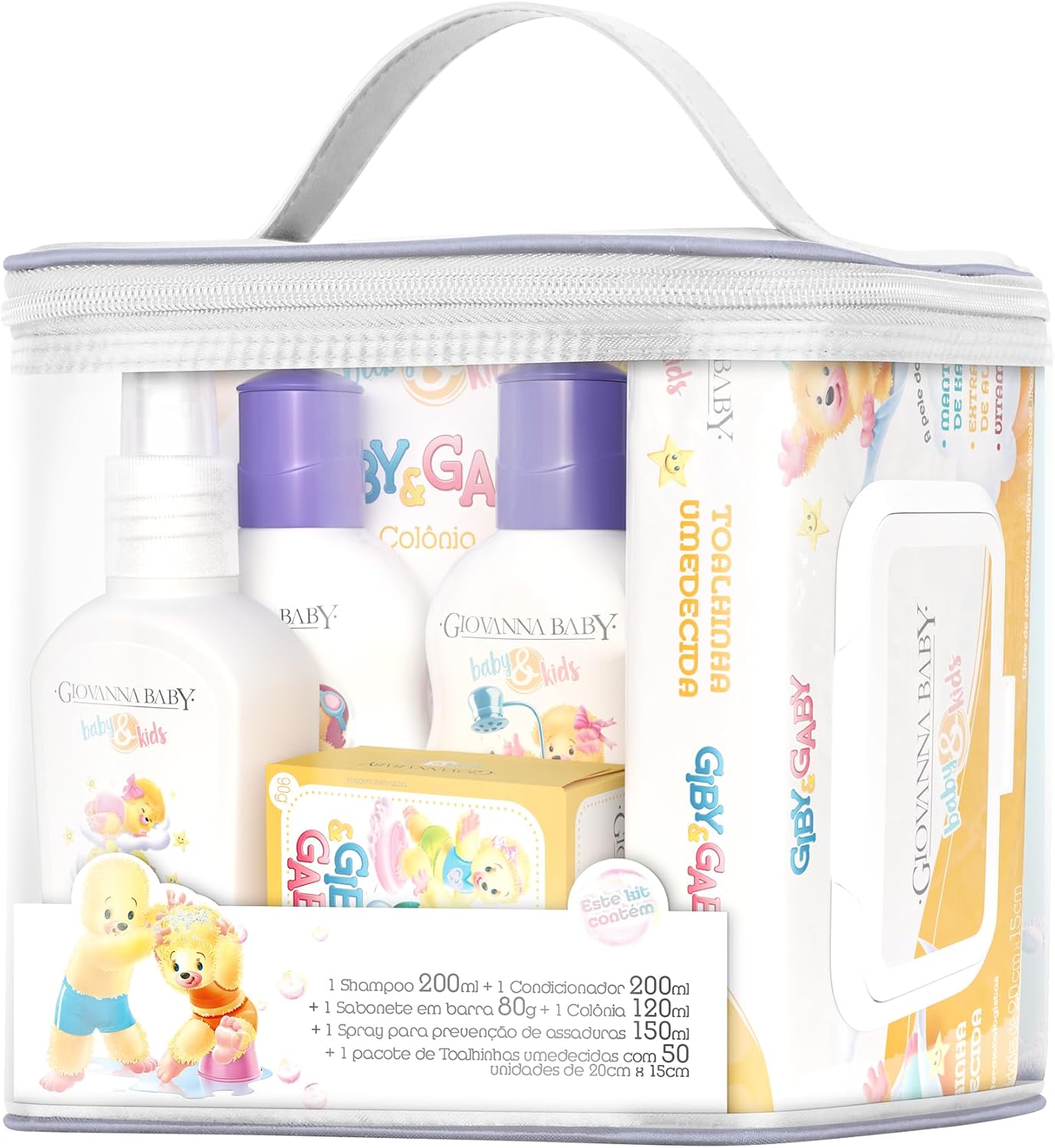 Kit Giby Gaby Shampoo 200Ml Condicionador 200Ml Sabonete 80G Colônia