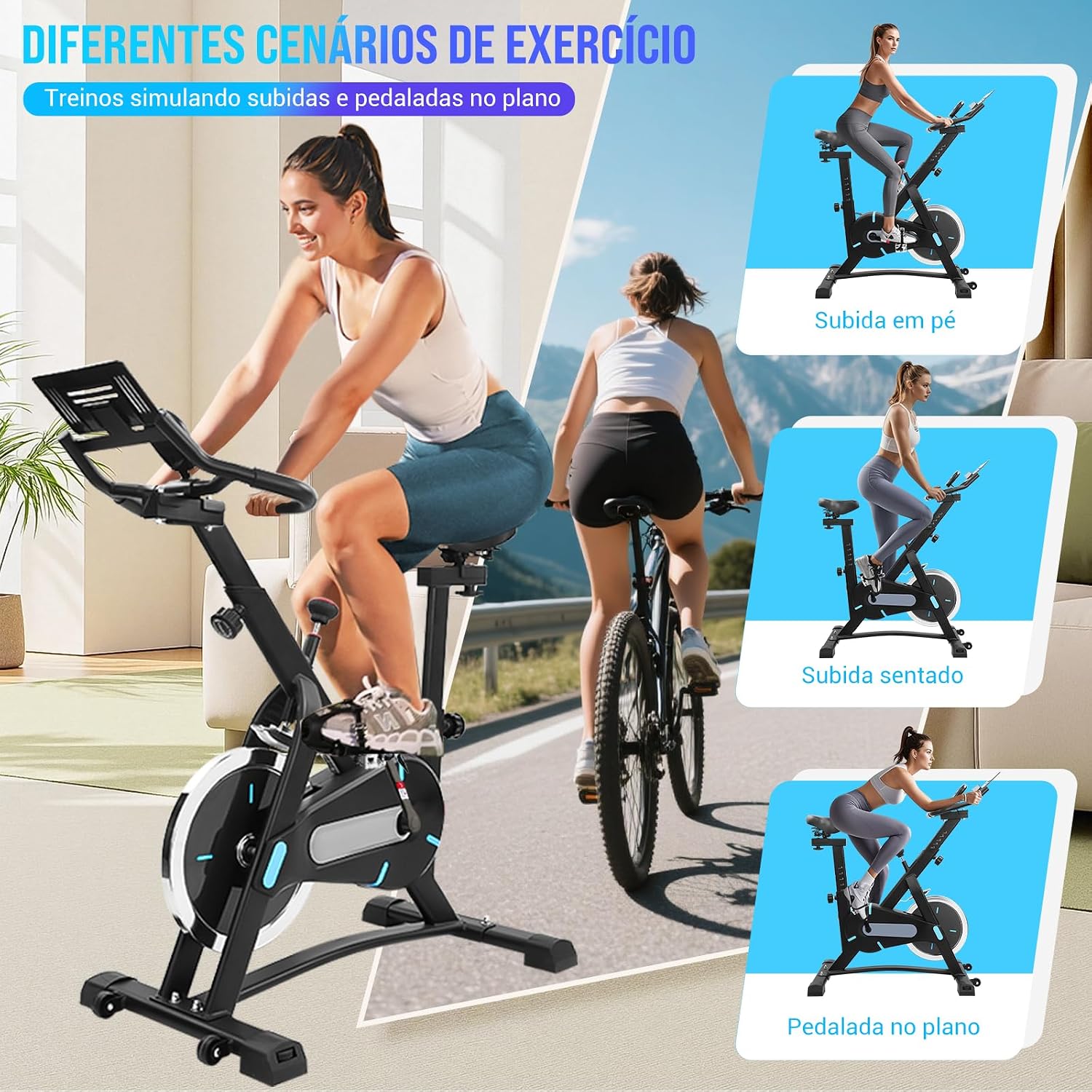 Evidencia a experiência de uso em casa e a proposta de treino cardio doméstico.