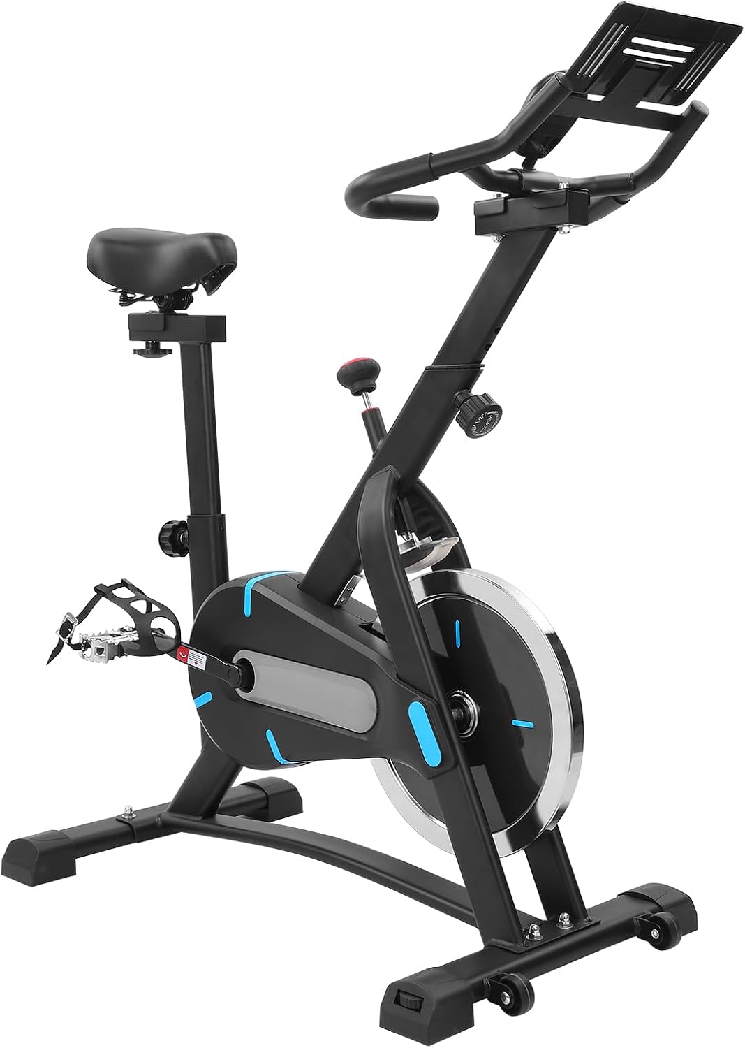 Bicicleta Spinning Ergométrica Volante 5Kg, Monitor Lcd, Resistência Infinito, Estrutura Estável, Ajustável, Suporte para Tablet - Cardio e Emagrecimento Em Casa