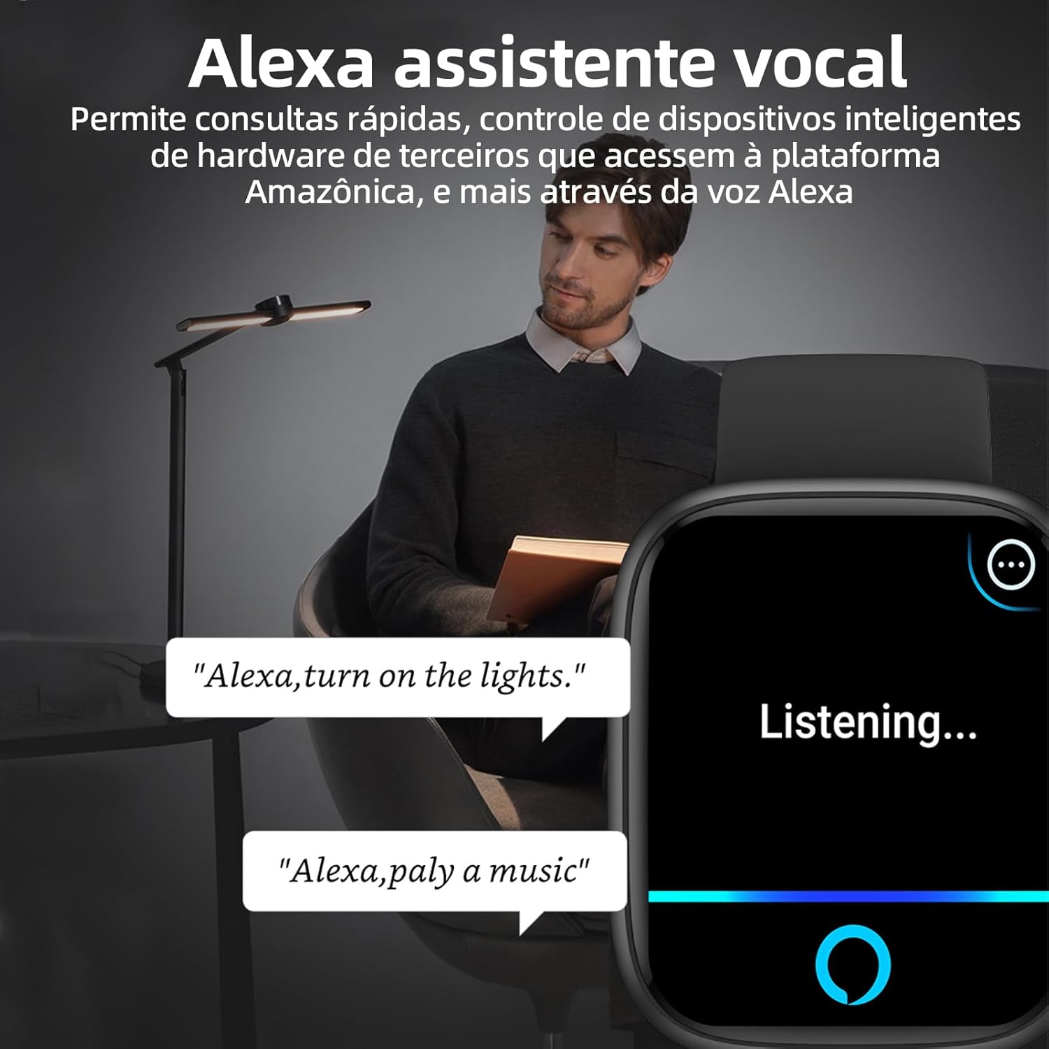 Evidencia como o smartwatch fica no corpo e o conforto de uso.