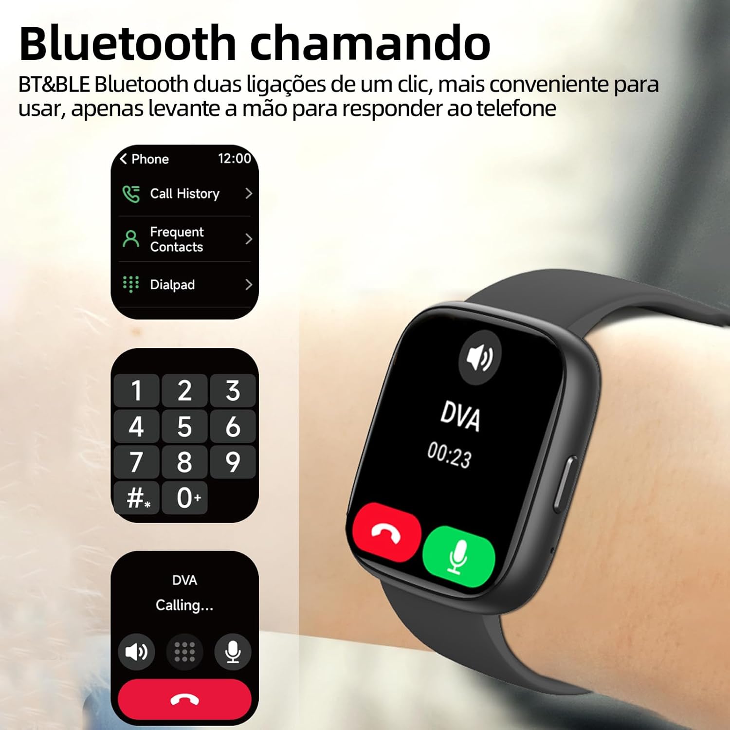 Destaca a tela tátil, a estética do painel e a leitura de informações no smartwatch.