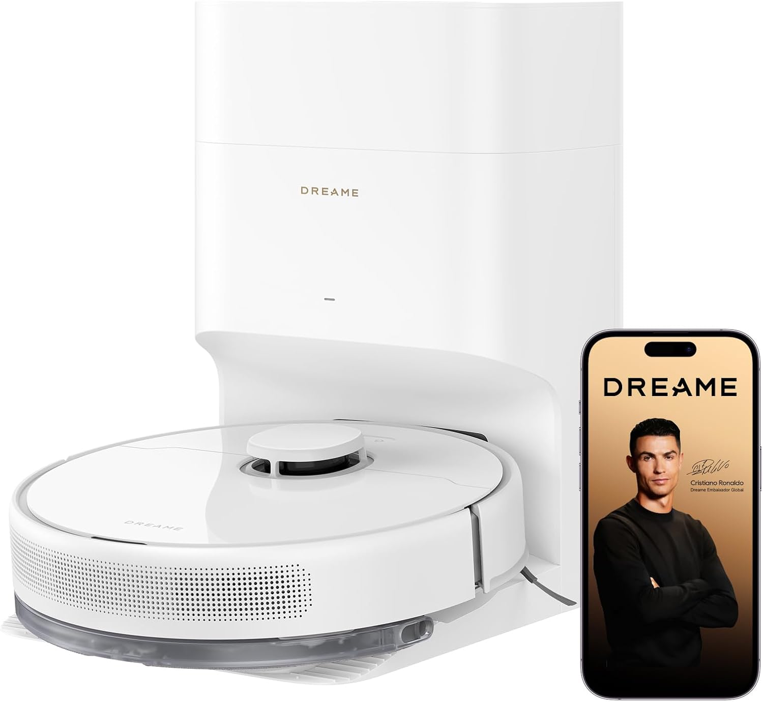 Dreame D15 Plus Robô Aspirador e Passa Pano com Autoesvaziamento, Sucção 13.000 Pa, Limpeza de Carpetes, Desvio de Obstáculos, Antienrosco, Limpeza para Pets, Bateria Longa, Compatível com Alexa, 127V