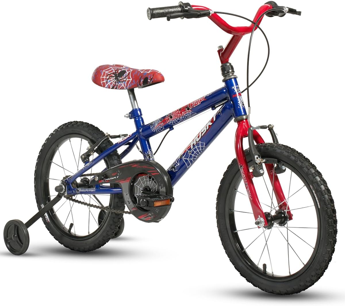 Mostra o design principal e a proposta visual da bicicleta, que é um forte apelo de compra para crianças.