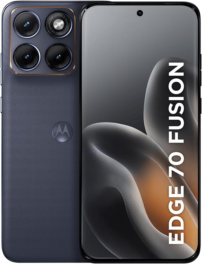 Smartphone Motorola Edge 70 Fusion 5G - 256Gb 24Gb (8Gb Ram + 16Gb Ram Boost), Camera 50Mp Sony Lytia 710, Tela 1.5K Extreme Amoled 144Hz - Grafite
