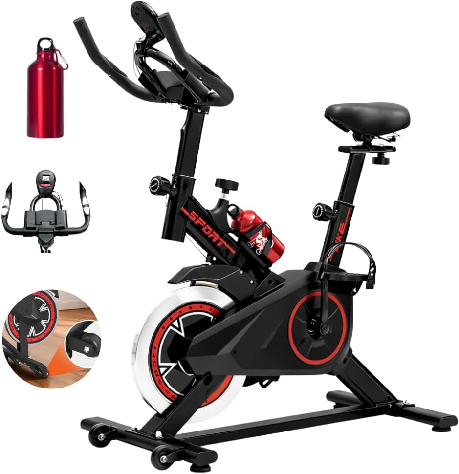Bicicleta Ergométrica Bike Spinning para Treino Em Casa e Academia, Silenciosa, Ajustável e Confortável, Ideal para Cardio e Emagrecimento – Linha Fitness Premium