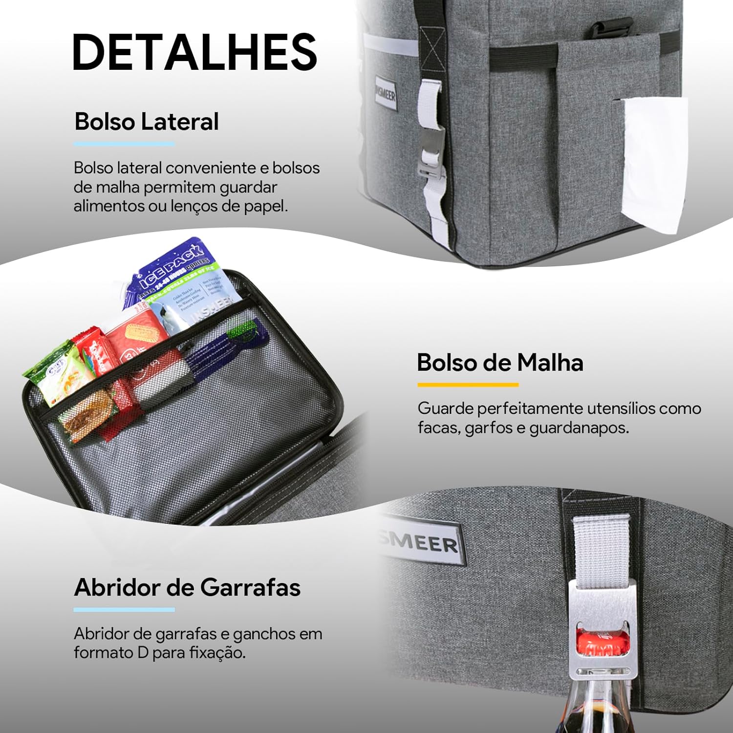 Destaca construção, acabamento e algum recurso de praticidade.