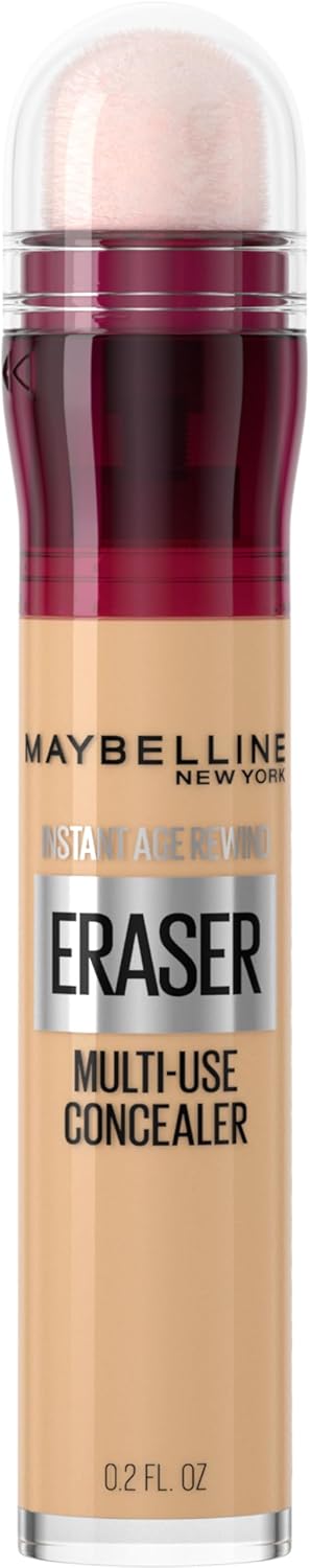 Maybelline Ny Instant Age Rewind Corretivo Líquido, Multiuso Que Corrige Olheiras e Linhas Finas, Contorna e Ilumina, Alta Cobertura e Fórmula Vegana, Cor 122 Sand, 6Ml