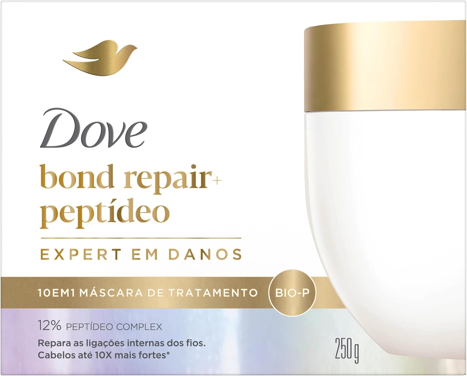 Mostra claramente a embalagem, o volume de 250g e a linha Bond Repair, ajudando o leitor a identificar o produto certo.