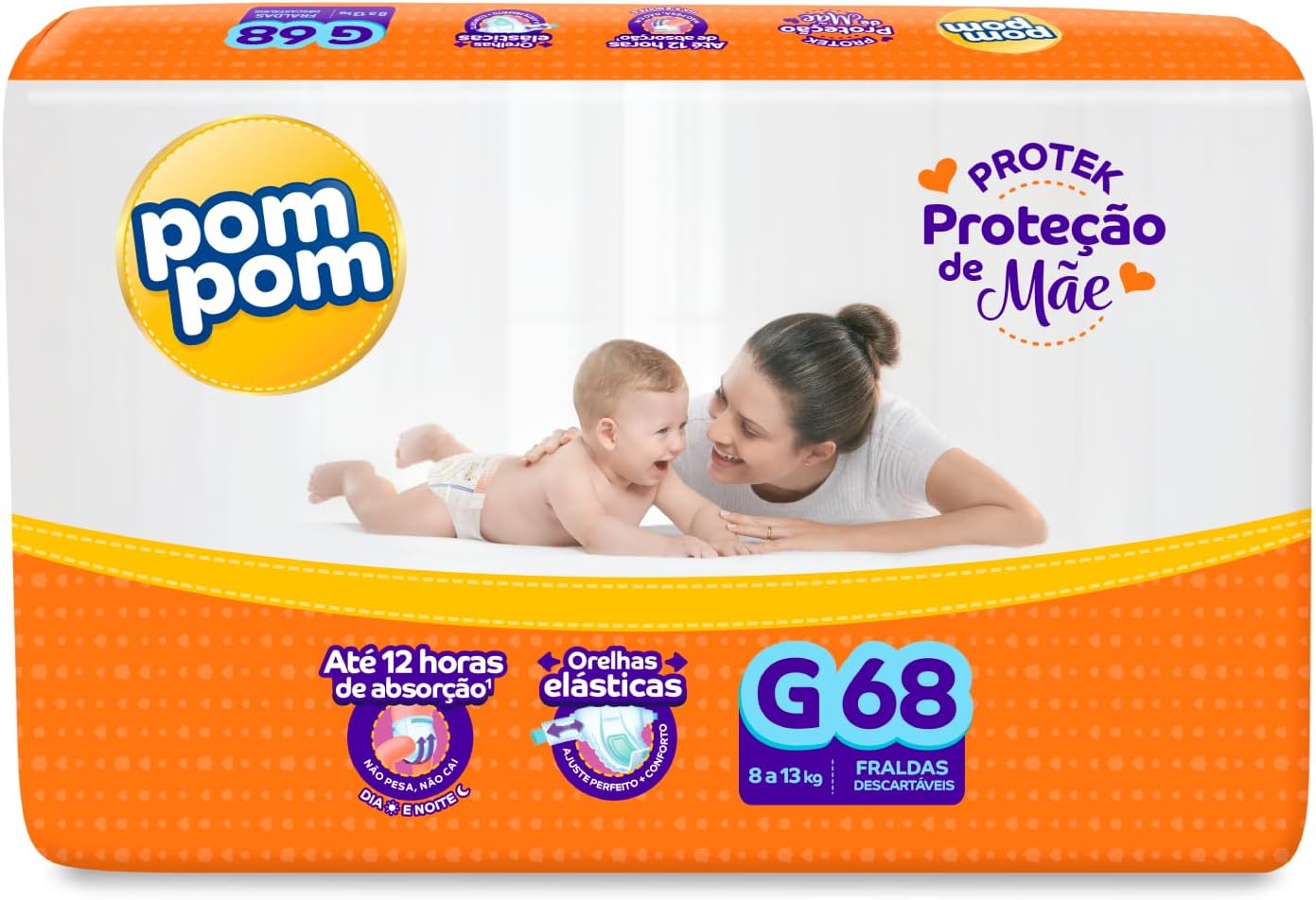 Identifica claramente o produto, a marca e a versão G com 68 unidades.