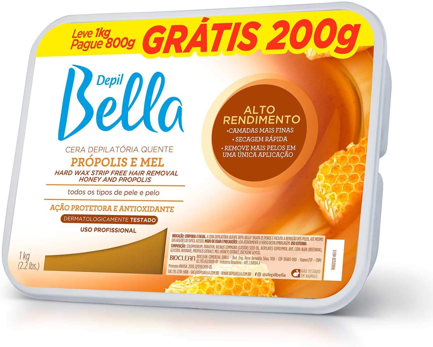 Apresenta a identificação visual do produto, volume e variação escolhida, ajudando o leitor a reconhecer a embalagem correta.