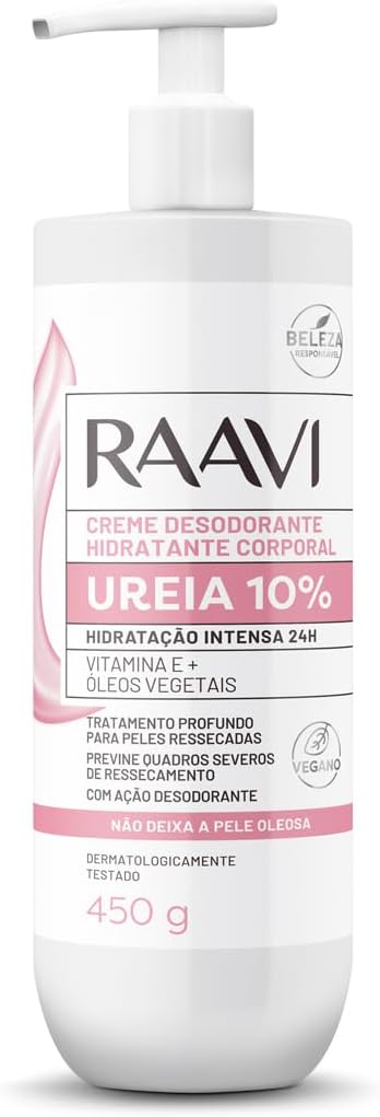 Raavi - Creme Hidratante Corporal com Ureia 10% 450G