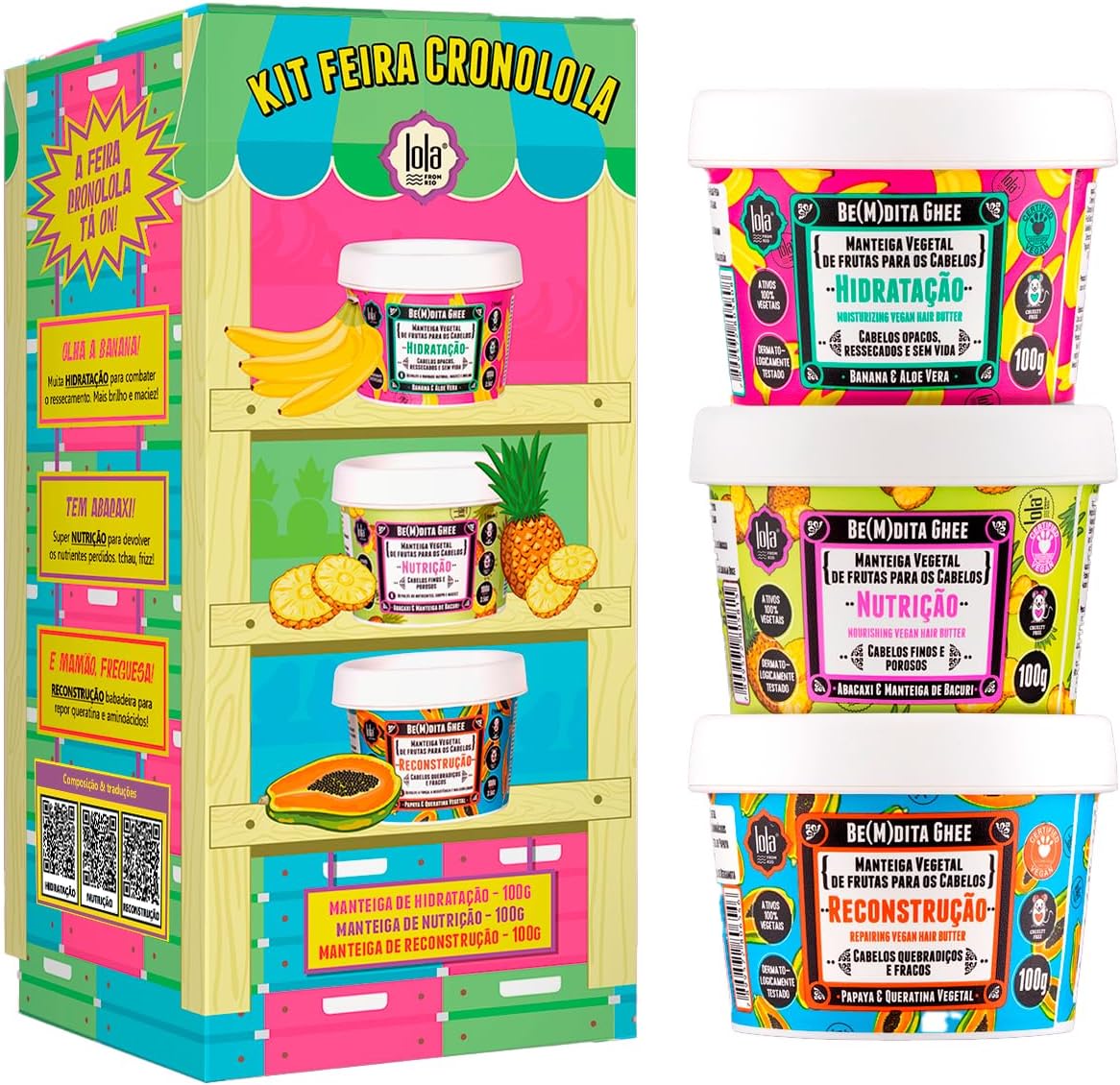 Lola Cosmetics Kit Cronograma Capilar Be(M) Dita Ghee - 3 Produtos