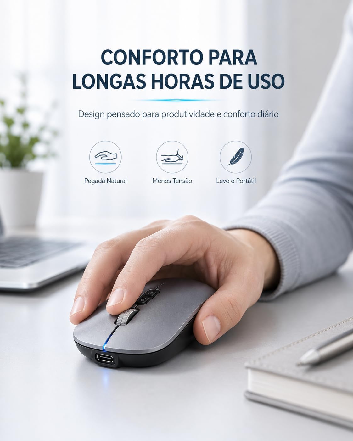 Ajuda a evidenciar acabamento, precisão e qualidade percebida nos controles.
