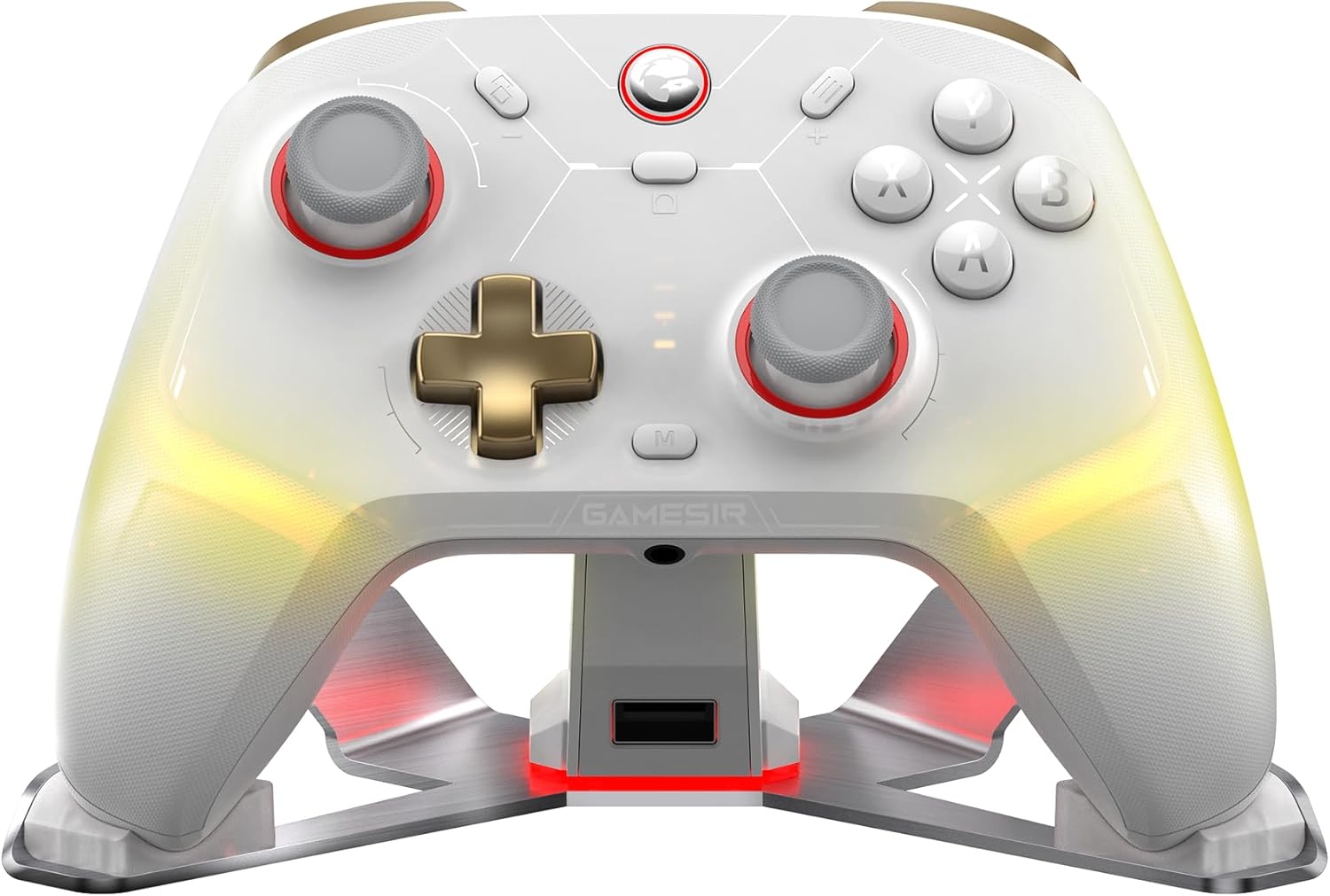 Apresenta o visual do produto e reforça a primeira impressão de acabamento premium e proposta gamer.