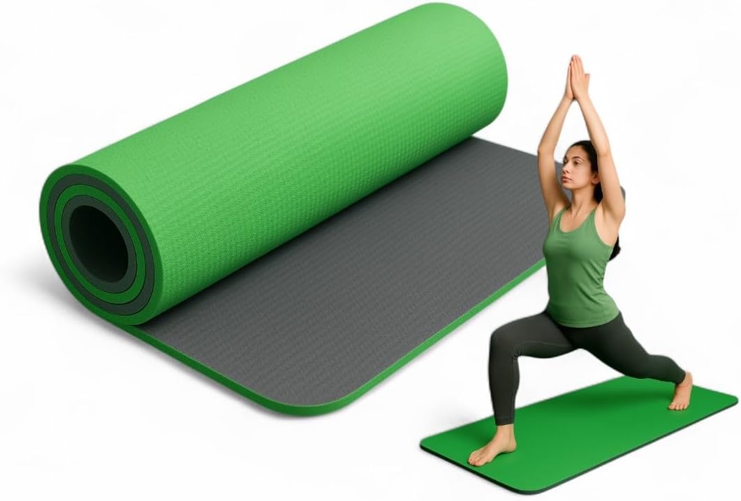 Tapete de Yoga Dupla Camada Eva 6Mm Antiderrapante Pilates Fitness Ginástica