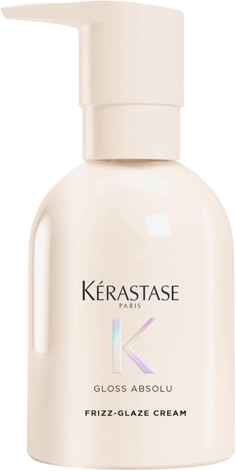 Kérastase Gloss Absolu Frizz-Glaze Cream, Creme Modelador Antifrizz para Cabelos com Muito Frizz, com Ácido Glicólico, Ácido Hialurônico e Óleo de Rosa Mosqueta, 240 Ml