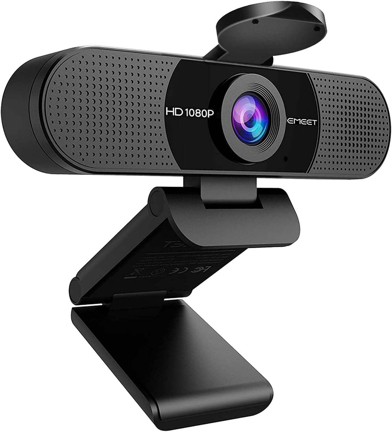 Emeet Webcam 1080P com Microfone, Câmera Web C960, Webcam de Streaming de 2 Microfones, Câmera de Computador Fov de 90°, Webcam USB Plug And Play para Chamadas Online/Conferências,