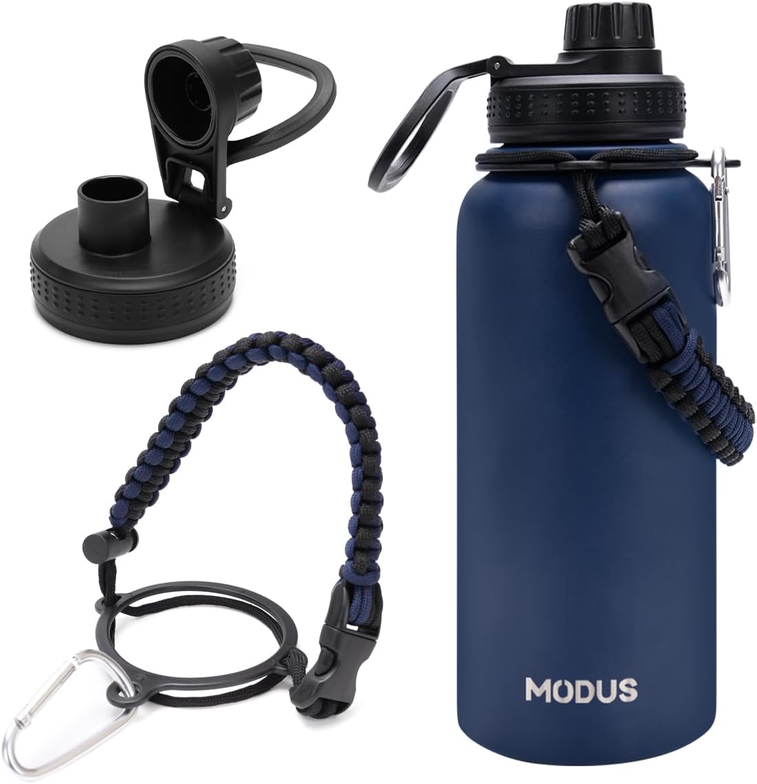 Garrafa Térmica de Água Isolada 950Ml Quente & Frio de Aço Inox com Alça (Azul)