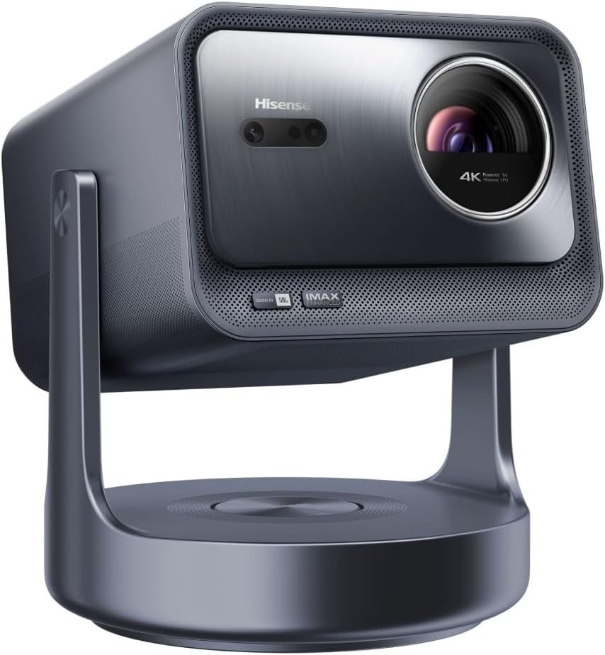 Hisense Laser Mini Projetor Portátil C2 Ultra Certificado Xbox, 4K Uhd, Trichroma Rgb, 65-300", 3000 Ansi Lumens, Imax Enhanced, Dolby Vision, Subwoofer Jbl, Zoom Óptico