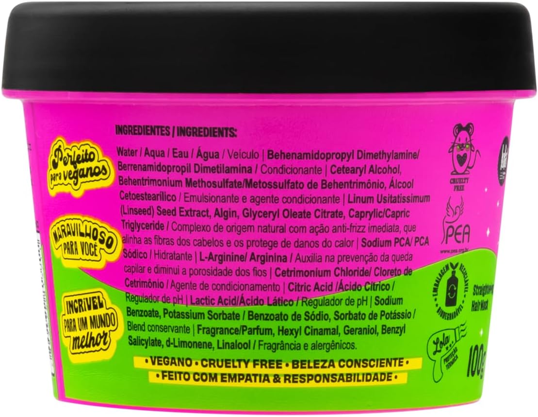 Destaca claims importantes como ação disciplinante, frizz e proteção térmica.