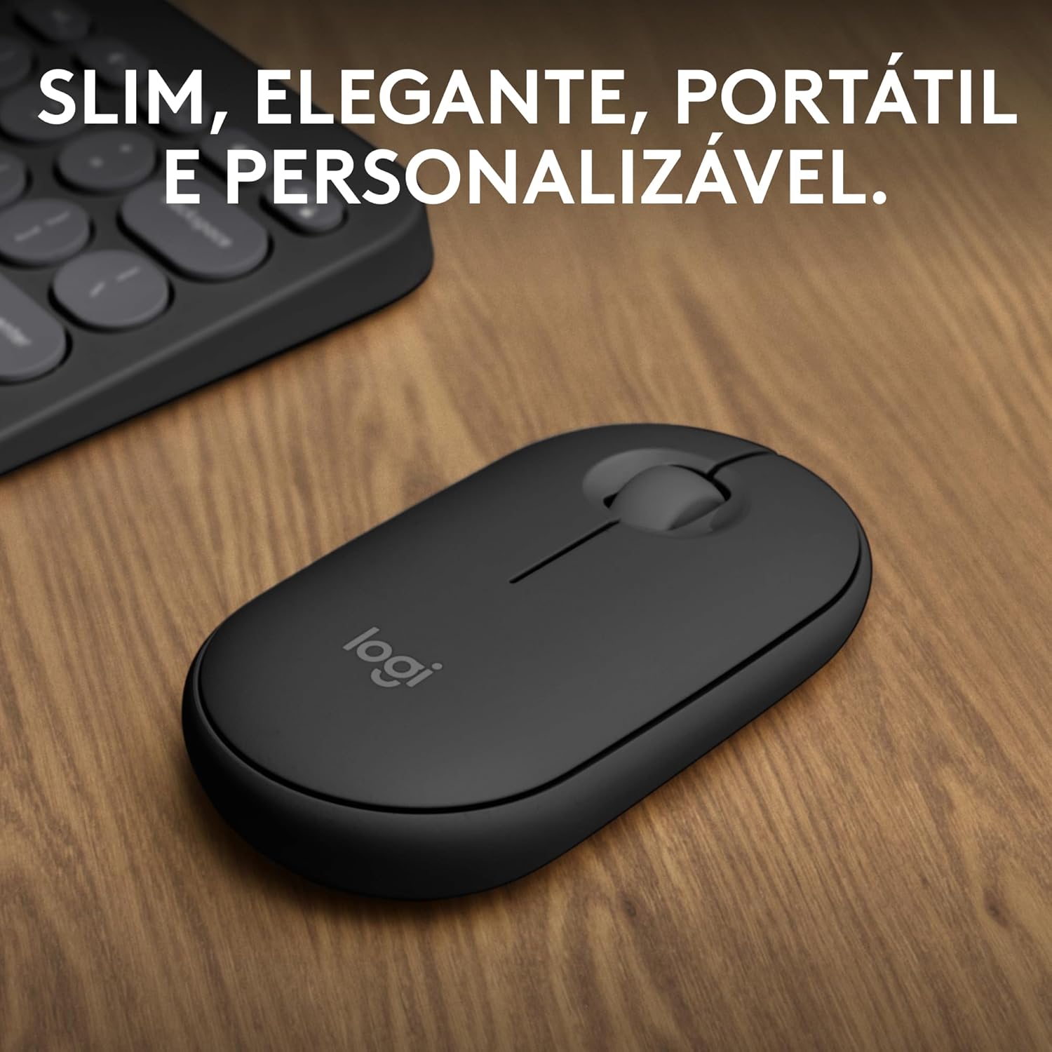 Ajuda a destacar o perfil slim e a ergonomia voltada para portabilidade e uso com notebook.