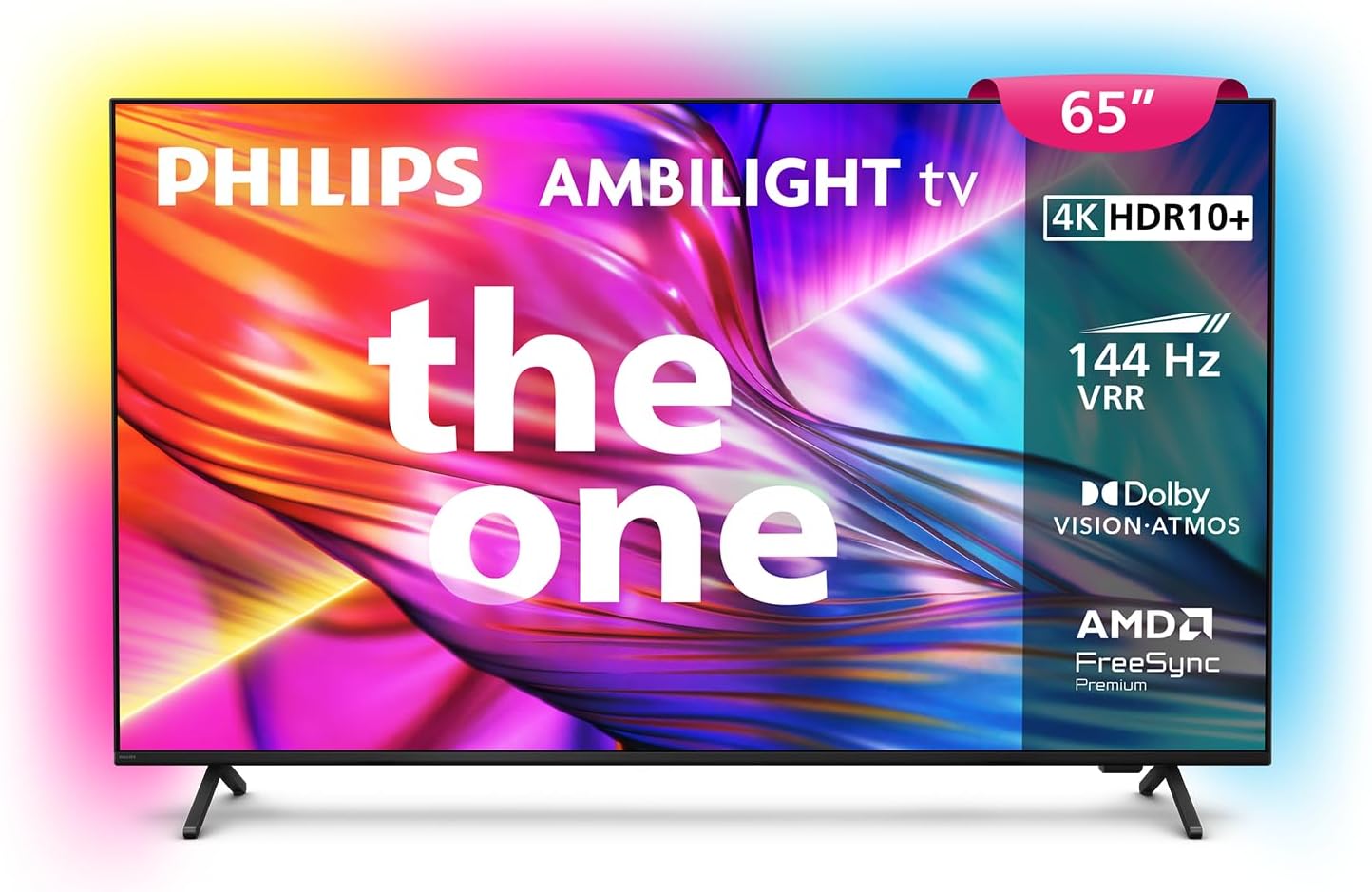 Philips, Smart Tv, Ambilight The One 65" 4K 144 Hz, Titan Os, 65Pug8929/78, P5, Dts Play-Fi, Freesync, Dolby Vision e Atmos, 40 Wrms