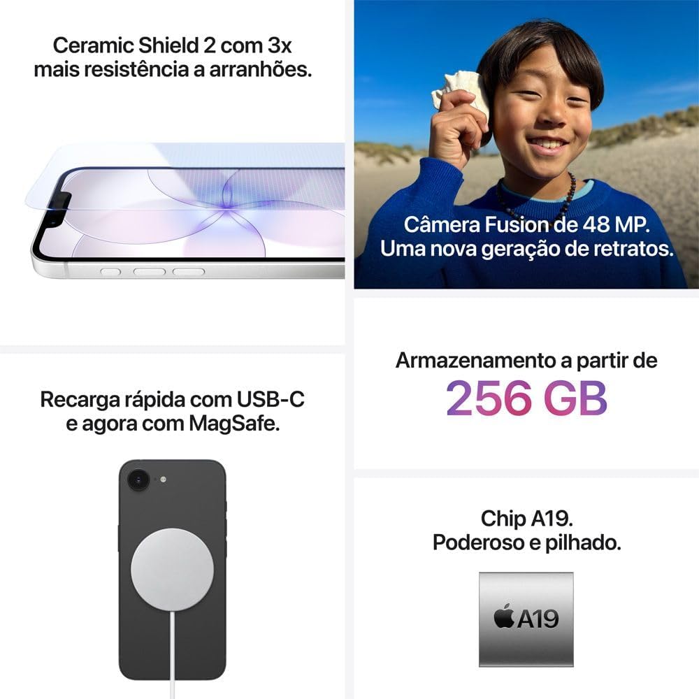 Conecta o produto ao uso real, ajudando a vender a experiência do iPhone no dia a dia.