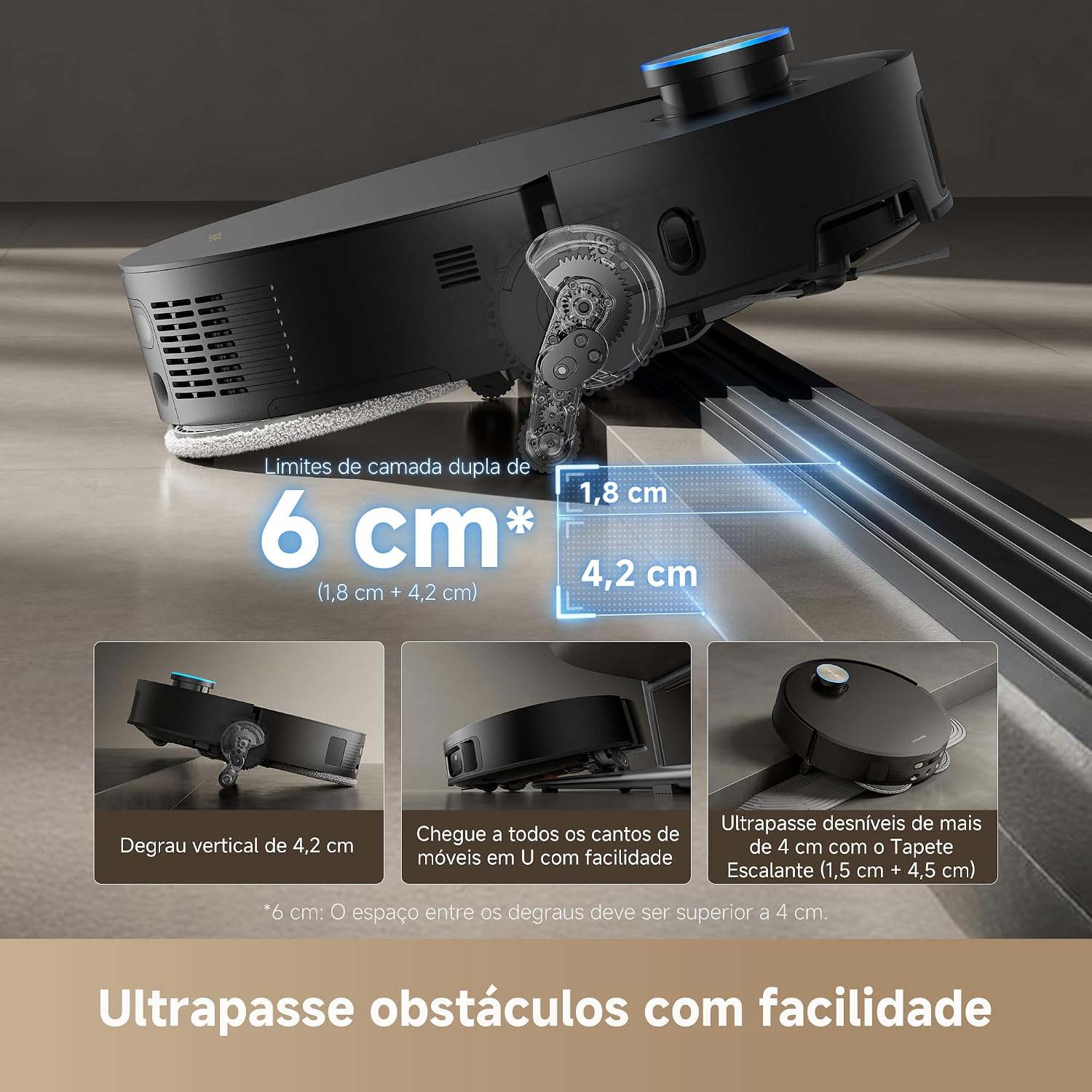 Automação da base, esvaziamento, lavagem e secagem da mopa.