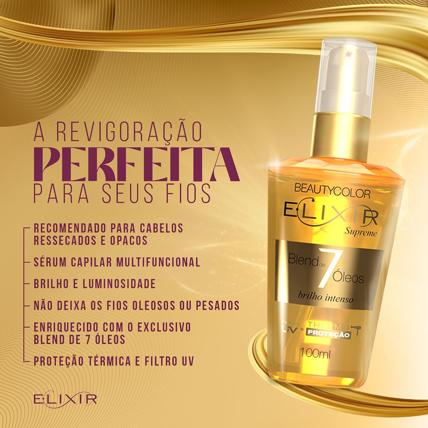 Apresentação comercial e confirmação do nome, volume e posicionamento como sérum capilar multifuncional.