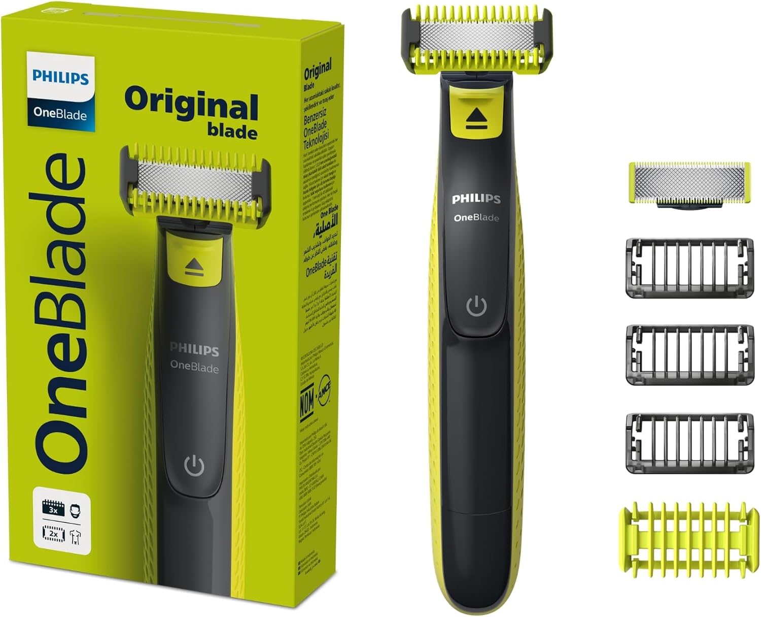 Ajuda a visualizar ergonomia, pegada e construção geral do barbeador.