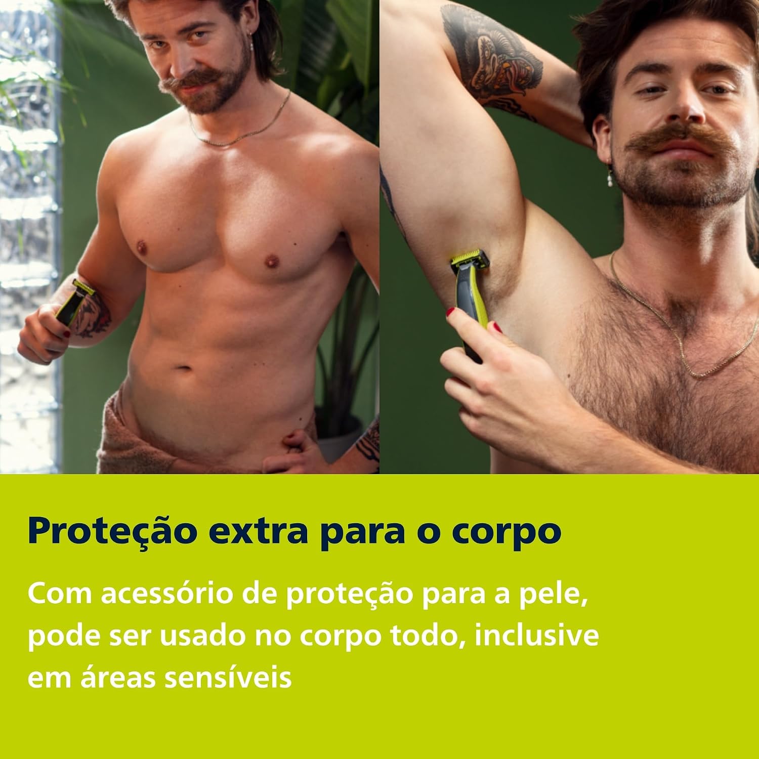 Evidencia o uso cotidiano, a versatilidade e a sensação de controle durante o barbear/aparar.