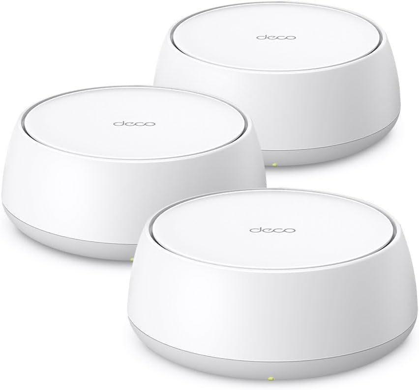 Tp-Link Deco Be22 (3 Un.) Wi-Fi 7 Mesh para Casa Toda Dual Band Be3600, 3 Un. Cobrem Até 600 M², 150 Dispositivos, 2 Portas Gigabit, Instalação Por App Deco, Mesh com Ia, Homeshield