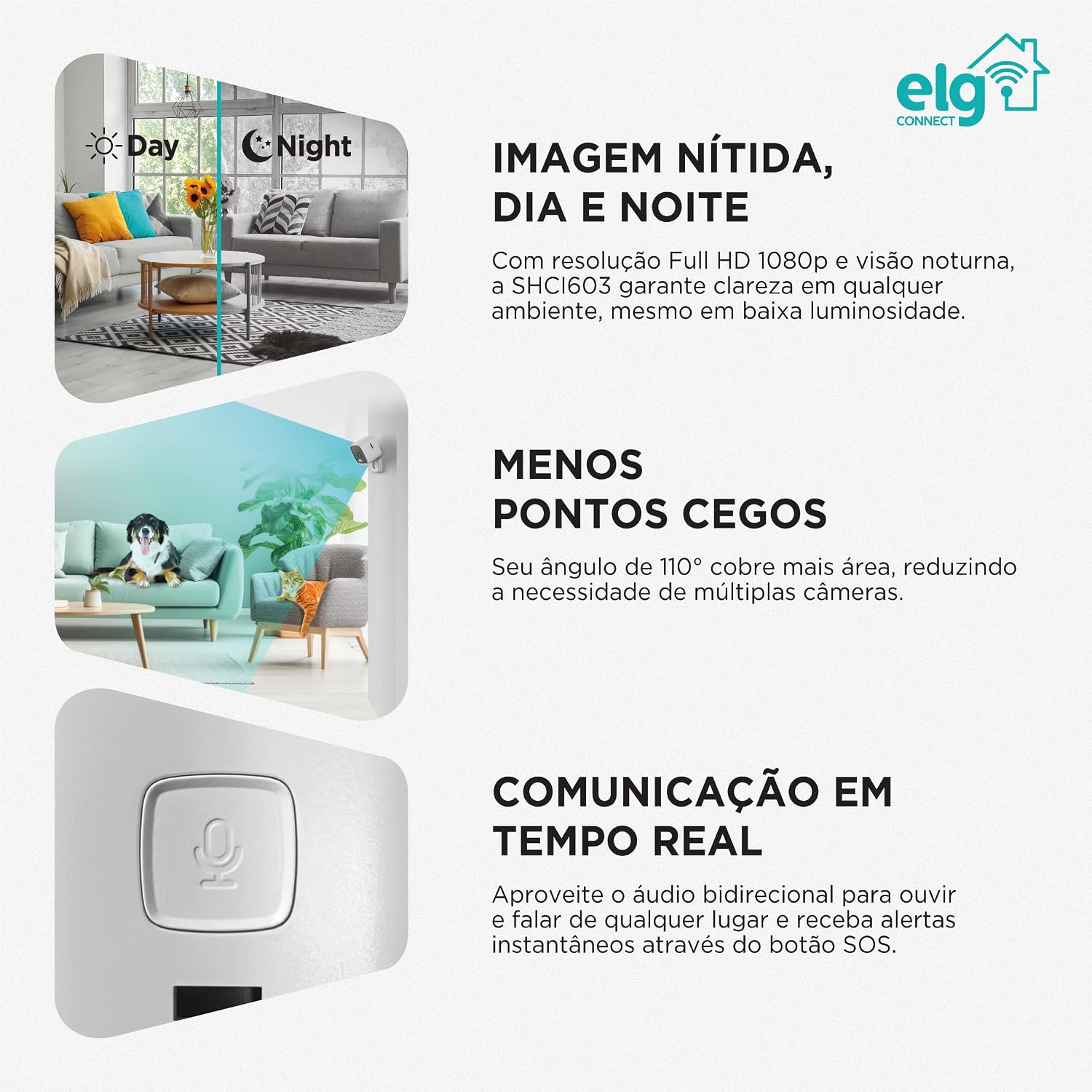Destaca construção, funcionalidades físicas e pontos de interação do equipamento.