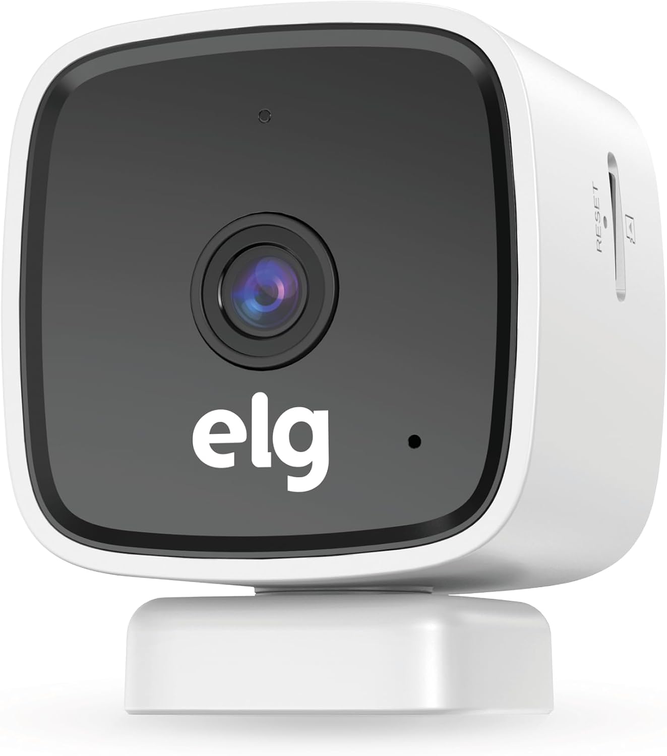 Elg, Shci603, Câmera Interna 1080P Full Hd Inteligente Wi-Fi com Botão Sos, Áudio Bidirecional, Visão Noturna e Detecção de Movimentos, Branco